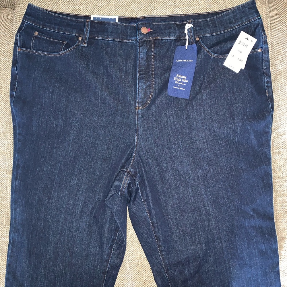 NWT Charter Club High Rise Skinny Jeans Size 22W.